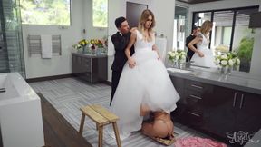 Trans Angels - Cassey Kisses Tops a Hot Blonde Bride to Be