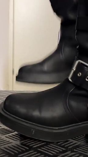 Stunning moment from &quot;Your Balls and Cock Smashed by Your Biker Girl Friend in Dirty Boots&quot;