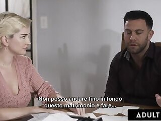 ADULT TIME - Skye Blue Fucks Her Bestie's Cheating Cure His Cold Feet! ITALIAN SUBTITLES - Skyy Blac