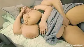 Stepson In Bed With Busty Stepmom. She Thinks Its Her Husband At First. He Fondled And Fucked Her