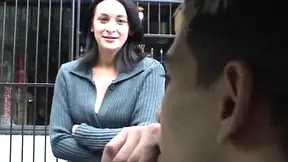 Guys Pick Up Street Slut and Take Turns Giving Her Hardcore Spit Roast