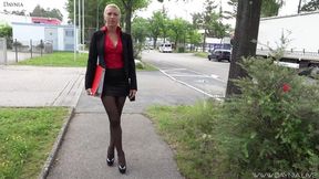 My young trainee plows me after work! Public MILF Sex   DAYNIA