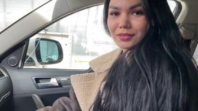 Russian girl cheating on her bf with his best friend giving a roadhead