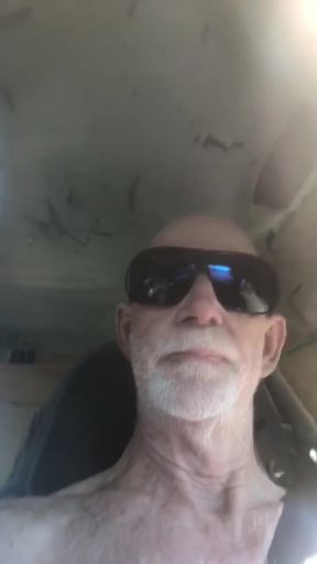 Driving naked with my vibrating but plug in