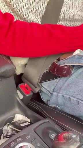 On the Highway I Make the Uber Driver Cum