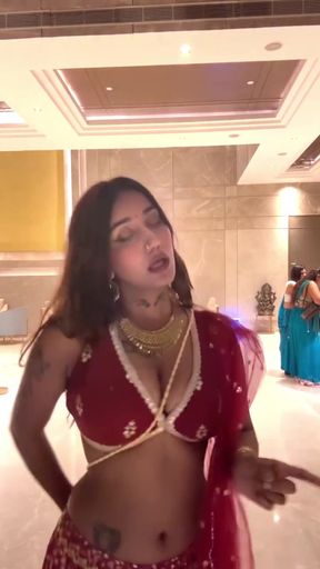 Curvy black pro hotwife gets it on at homemade wedding party