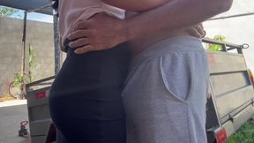 Cumming all inside the of the new neighbor outdoors