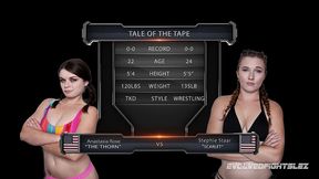 anastasia rose vs stephie staar female wrestling