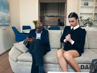 DADDY4K. WEDNESDAY ADDAM'S BIG BLACK SHLONG DREAM. Sexy video with Charlotte Grey