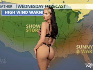 The Hottest Weather Hottie Domino Presley Ravaged in Tight Leather Skirt & Heels