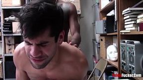 Shackled in lust, dark-skinned Dom extracts sensual surrender from light-skinned prey