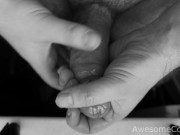 Black and White Picture Solo Male Mastrurbate and Cum Downscale 4k=1080p BW