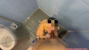 INSANE CREAMPIE In A PUBLIC TOILET ( Close To Got Caught )
