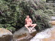 Shower & Wanking in Waterfall Solo Male - Lapjaz.com Ecosexual Ecoporn