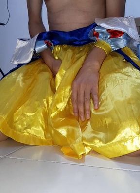 Cum on Disney Princess Snow White Satin Cute Dress