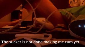 Double Handsfree cum in condom from nipple stimulator