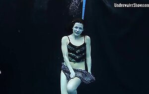 Adriana and Katka enjoy deep dark swimming pool