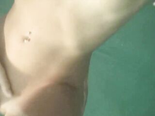 Hot underwater masturbation with orgasms