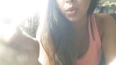 Petite Asian Smoker Crushes Cigarette in ashtray with POV slang