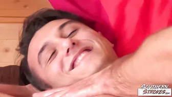 Stanley Falls Gives Twink Jimmie Brown a Sensual Oiled Massage and Anal Play