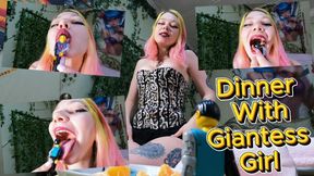 Dinner with a Giantess Can be Might Not be the Best idea for a tiny man