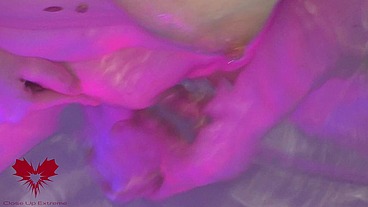Sex in the hot tub. She masturbates and I cum on her tits.