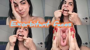 Crazy and exaggerated faces