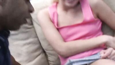 Pale Girl Kinzie JO Takes Huge Black Cock of Blackzilla!