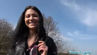 Public Porn Russian waitress fucked outside in public