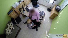 LOAN4K Beautiful young woman gives a head and spreads her legs in the office for loan