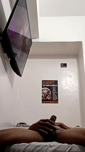 Filipino Twink Jerks His Throbbing Cock in Hotel 2