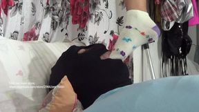 BIANCA DEMARCHI FOOT GAGGING AND FOOT FUCKING MOUTH MALES SLAVE FOOT AND SOCKS