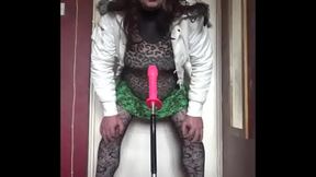 bisexual crossdresser wants to be filmed while getting his anal pussy fucked by a real cock instead of this dildo machine fucking him part 41