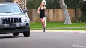 Khloe's Flexible Body Reveals Tits & Pussy in Public Seduction Showdown