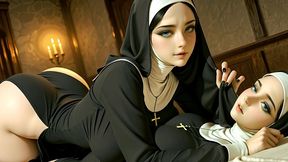 priest s nightly selection: nun harem creampie (1-3 girls ) - 17mins - ai-generated