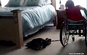 Paraplegic beauty stairs