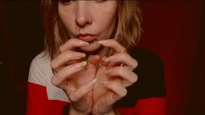 Giantess with long nails