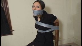 Long Legged Girl Taped Up and Gagged