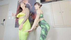 THE PERSONAL TRAINER SNIFFING FARTS IN SECRET - BY BABE AND RAQUEL FISHER - CLIP 2