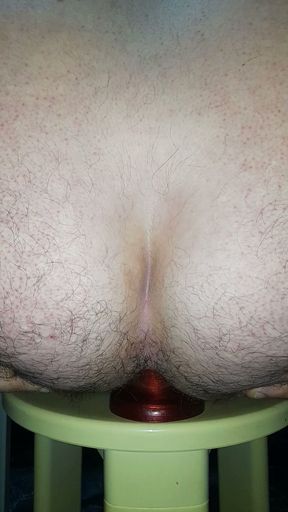 Super wide red dildo fucking my ass all the way down very dilated in close-up 2.mp4