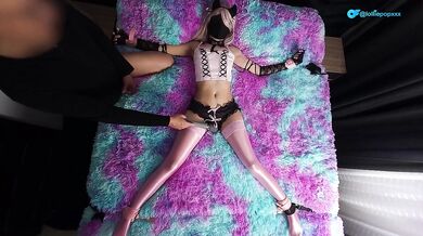 Tied Petite Girlfriend Cums Shattered Creampie Stuffed Raw