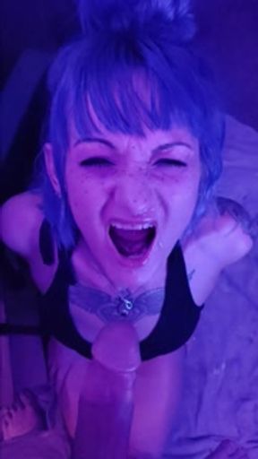 Face-Fucked Raven Ragdoll and pissed down her throat