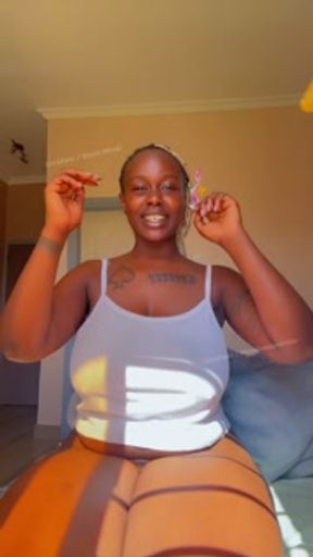 Big ass Ebony is determined to MAKE YOU CUM with her STRIPTEASE