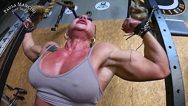 FEMALE MUSCLE Fantasy - CHAINED!
