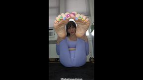 Mommy caught you jerking off into her sock and she's going to make you her little foot gooner