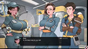 Animated girl sniffs sister's stuff while fucking in deep vault