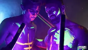 Neon Dreams Cum True Poster On Men With Olivier Robert And Theo Brady