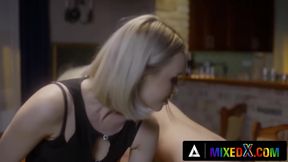 Zazie Skymms Sly Charm Fuels Steamy Interracial Lesbian Threesome With Stepsisters