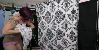 Stepmother/stepson Fitting Room Diaries Part 1 - Mom Wants to Go Shopping, but She Has to Take Stepson with Her