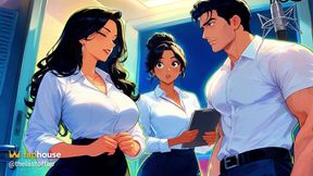 Podcast Host Takes Guest Live on Air - Studio Creampie Hentai - Ai Animation